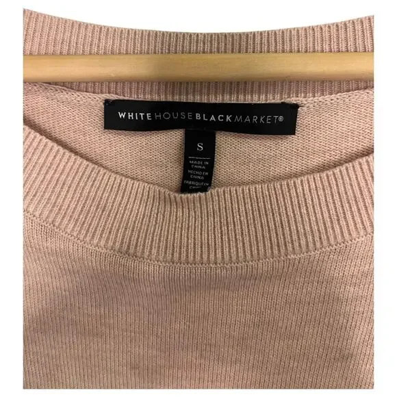 White House Black Market Sweater Womens Small Cashmere Blend Lightweight Classic - Picture 3 of 16